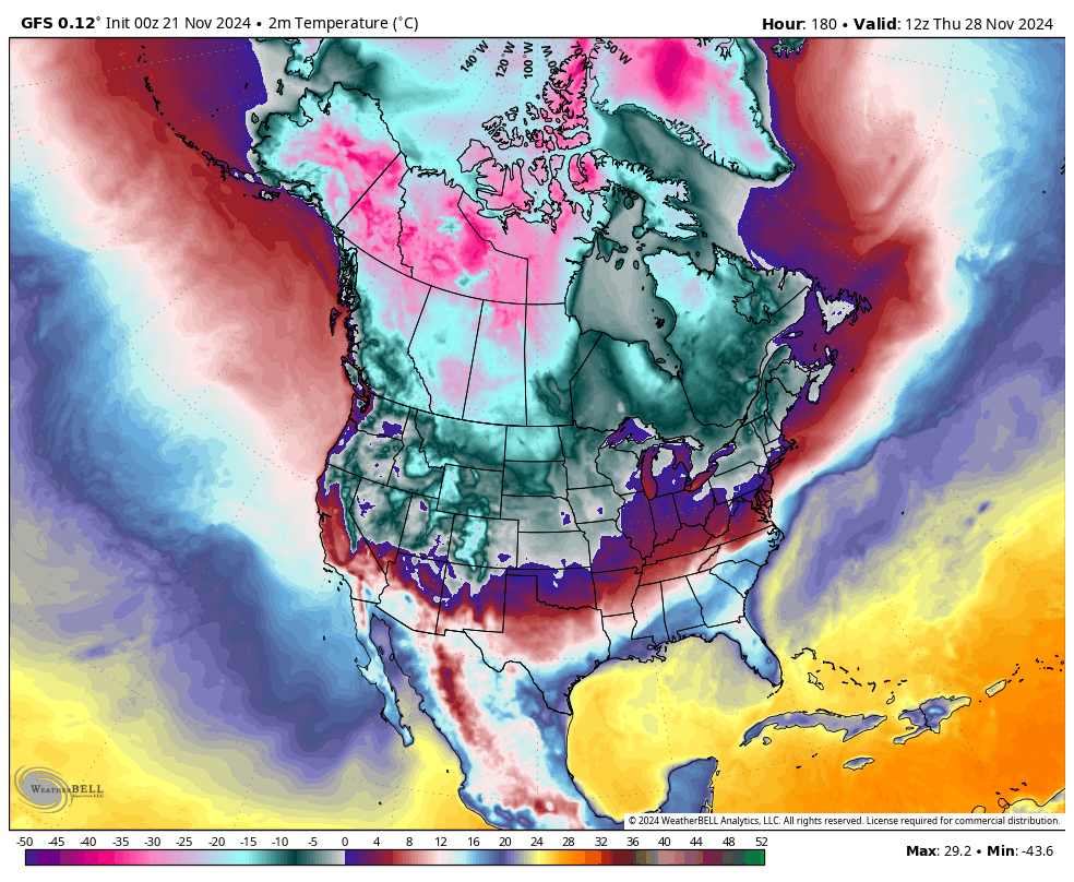 Thanksgiving day will feel like winter across the Northeast.