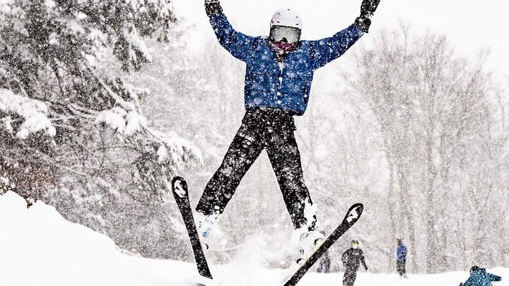 People are jumpin' for joy with the return of winter.  📷 Berkshire East