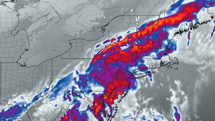 Simulated infrared satellite imagery from the HRRR model.  📷 Pivotal Weather