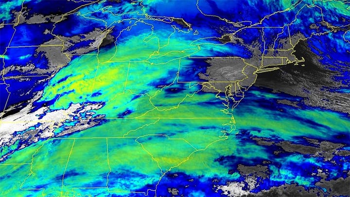 GOES-East infrared satellite imagery from this afternoon.