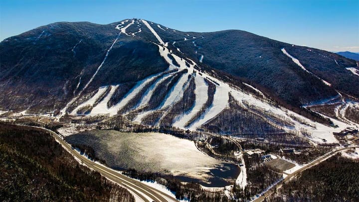 Bluebird skies followed the 'Cannon Effect' that left the mountain with about a foot of snow.  📷 Cannon Mountain
