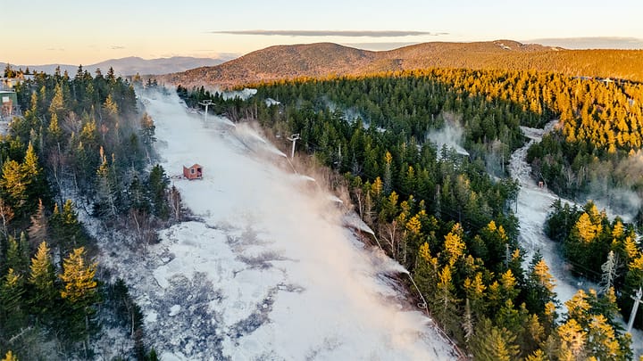 Sunday River is going for it in the race to open.  📷 Sunday River