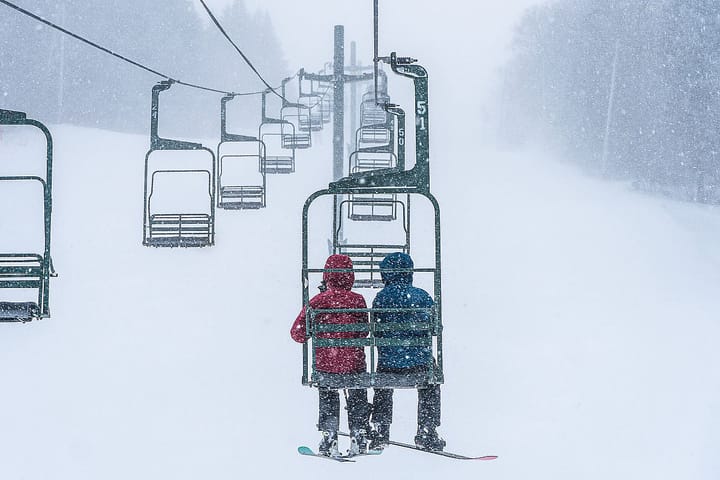 It has snowed for 9 days straight at Bolton Valley but recent wind has kept some stashes untouched.  📷 Bolton Valley