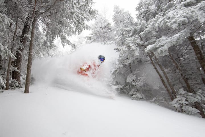 The wind finally died down and Tramside came to life at Jay Peak today on top of 32" of snow.   📷 Jay Peak