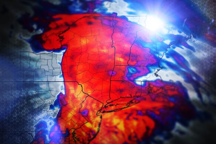 SImulated IR imagery of the storm on Thursday from the HRRR model.