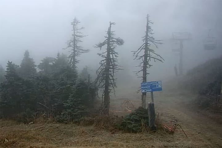 The slopes at Killington are looking hauntly bare for the time being.  📷 Killington