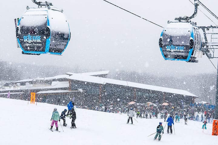 Belleayre picked up enough incremental snow in the last week to be just 2 glades short of 100% open.  📷 Belleayre